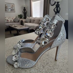 Gianni Bini Oaklynn Rhinestone Jeweled Ankle Cuff Dress Sandals.  Size 9.5